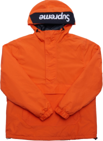 Pull zippé à capuche orange