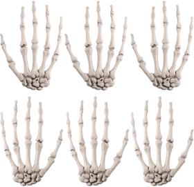 6 Pieces Halloween Skeleton Hands