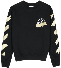 Sweat-shirt à bande blanc cassé XL