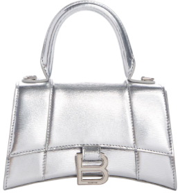 Sac à poignée supérieure Hourglass XS Argenté