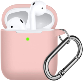 Funda compatible con Airpod rosa.