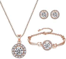Necklace And Earrings Cubic Zirconia Set