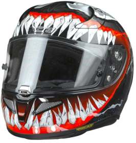 Casco Venom Nero E Rosso