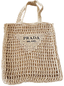 Prada Raffia Tote Bag