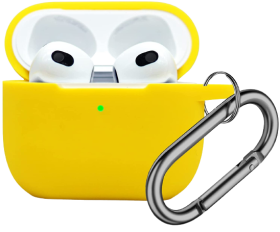 Capa de Silicone Compatível com Airpods Amarela