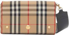 Burberry Bolso bandolera pequeño de piel y cuadros Vintage Checks