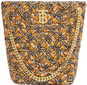 Bolso bombonera Lola pequeño de piel de cordero acolchada con monogramas