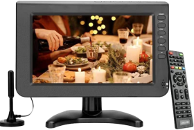 Petit téléviseur 10,1 pouces, téléviseur portable avec DVB-T2 numérique