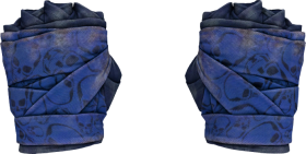 Hand Wraps Cobalt Skulls