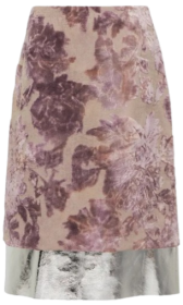 Sametová tužková sukně