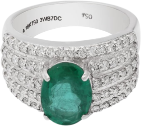 Joyería Esmeralda Natural Diamante Genuino Vintage