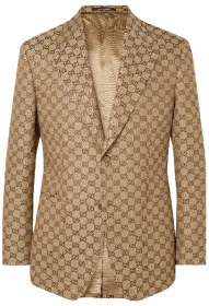 Sacou de costum din amestec de in, cu monogramă
