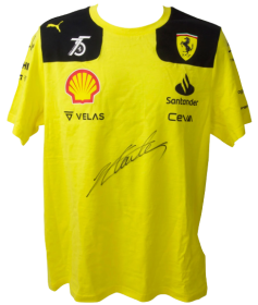 Ferrari Racing T Shirt Signed By Charles Leclerc