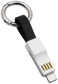 Llavero con cable de carga portátil