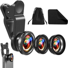 Kit de lentes de cámara de teléfono 3 en 1