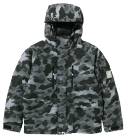 Veste à capuche coupe décontractée Grid Camo