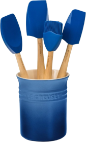 Silicone Craft Series Utensil Set With Stoneware Crock