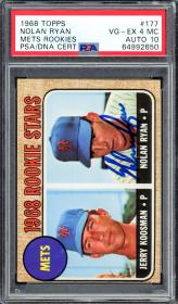 Nolan Ryan Autographed 1968 Rookie Card #177