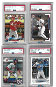Graded Psa 9 Mint Shohei Ohtani Aaron Judge Juan Soto & Bobby Witt Jr. 4 Card Baseball Rookie Lot Bowman & Topps Superstar Players