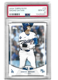 Graded Psa Gem Mint 10 Topps Shohei Ohtani #15 Baseball Card