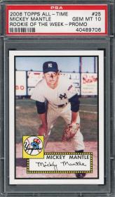 Mickey Mantle 2006 Topps All Time Rookie of the Week Baseball Card #25