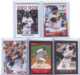 David Ortiz Boston Red Sox Assorted Baseball Cards 5 Card Lot