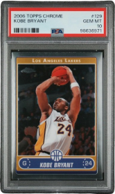 Kobe Bryant 2006 Topps Chrome Basketball Card #129 Graded PSA 10