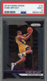 Kobe Bryant 2018 Panini Prizm Basketball Card #15 Graded PSA 9