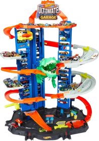 Hot Wheels Toy Car Track Set, Ultimate Garage with T-Rex