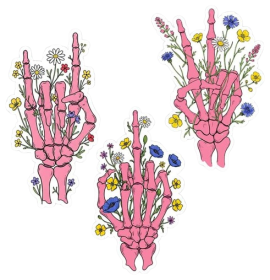 Skeleton Hand Signal Stickers