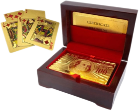 24K Gold Foil Poker Playing Cards