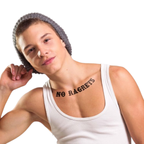 No Ragrets Temporary Tattoo