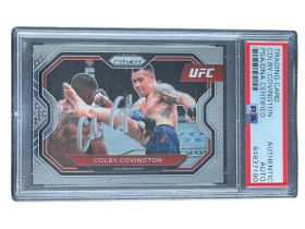 Colby Covington 2021 Panini Prizm #116 Signed Card