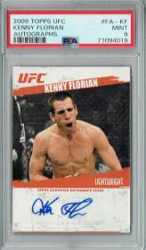 Kenny Florian PSA 9 2009 Topps UFC #FA-KF Rookie Card