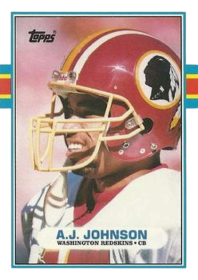 1989 Topps Traded Football #96T A.J. Johnson RC Rookie