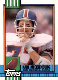 1990 Topps #35 Karl Mecklenburg Denver Broncos Card