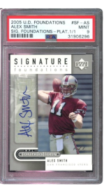 2005 Upper Deck Foundations Platinum Alex Smith 1/1 RC