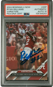 Graded 2024 Topps Bowman U Now Ryan Williams #2SP RC