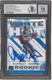 DK Metcalf Signed 2019 Donruss Hot Rookies #7