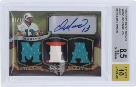 2009 Topps Triple Threads Triple Relic Dan Marino Miami Dolphins #TTRA-94 #1/10 BGS