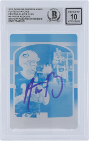 2019 Panini Donruss Gridiron Kings Aaron Rodgers Bay Packers Printing Plate #8#1/1