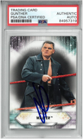 2021 WWE Topps Gunther Signed Slabbed Card