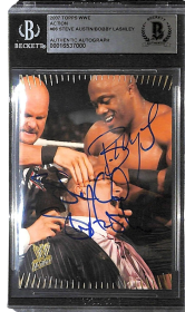 2007 Topps WWE Stone Cold Steve Austin Bobby Lashley Signed