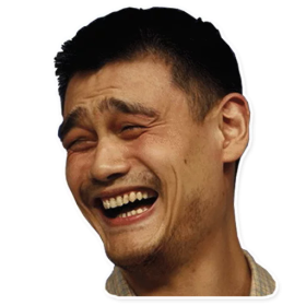 Yao Ming Laughing Sticker