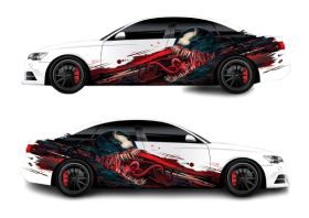 Car Side Wrap Color Vinyl Venom Sticker