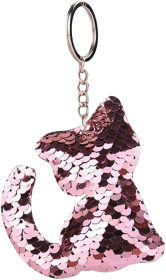 Cute Cat Sequin Keychain