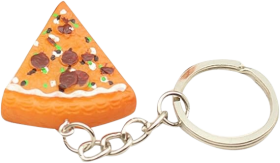 Pizza Pendant Keychain