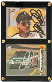 Dale Earnhardt Sr Dale Earnhardt Jr Dual Signed Display Case #2
