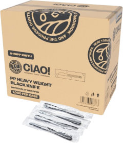 Heavyweight Polypropylene Black Knife Set