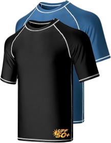 Men's UV Short Sleeve Swim Shirt Set
